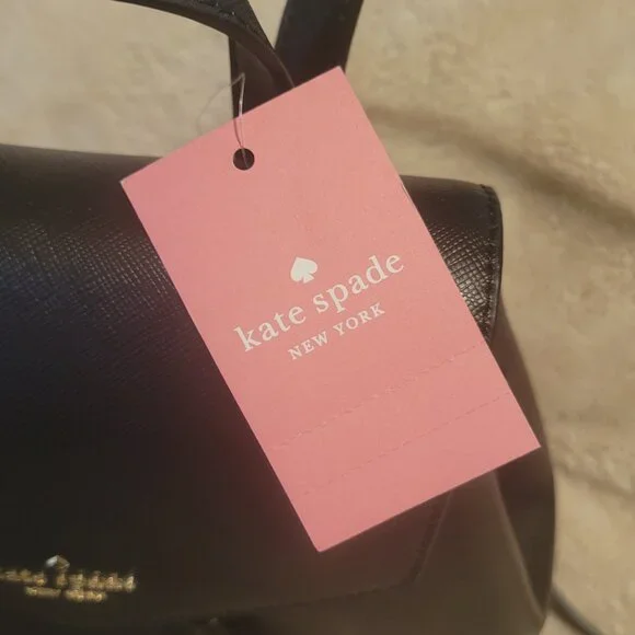 ♠️Kate Spade Black Medium Flap Backpack♠️ - Picture 8 of 16